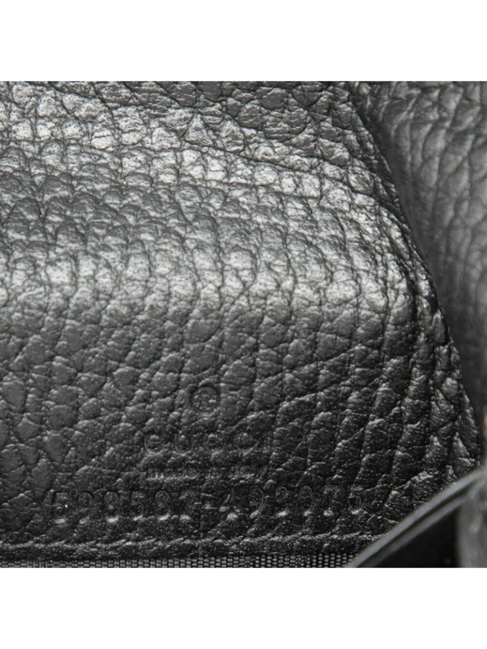 ★SOLD★ Gucci GG Supreme Marmont Logo L-shaped Zipper Bifold Wallet Beige Black - Picture 5 of 5